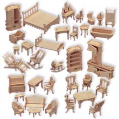 Download Doll house furniture 1 dxf File - Designs CNC Free Vectors ...