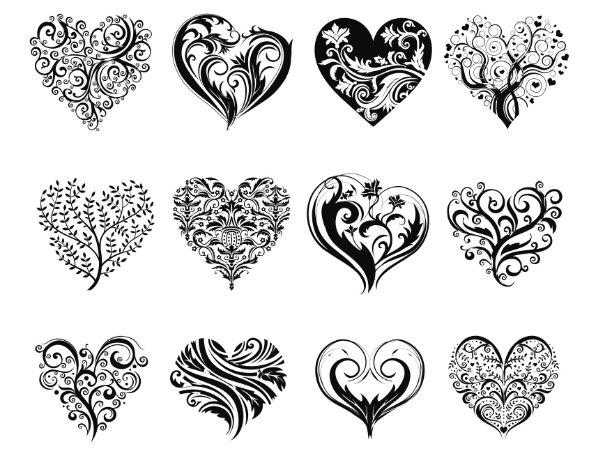 Download Decorative Heart Vector Art Free Vector - Designs CNC Free ...