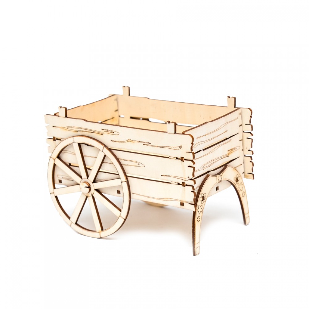 Laser Cut Carriage Cart Flower Basket Box Template Free ...