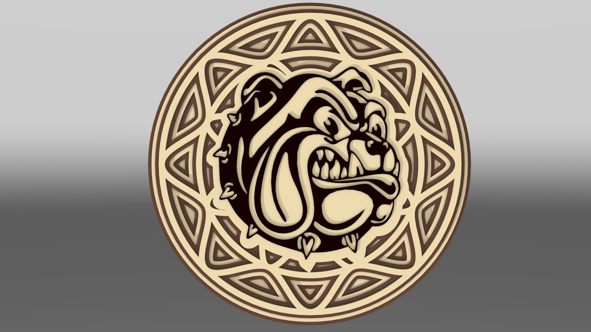  Laser  Cut  Multilayer Bulldog Wall  Art Template  Free Vector  