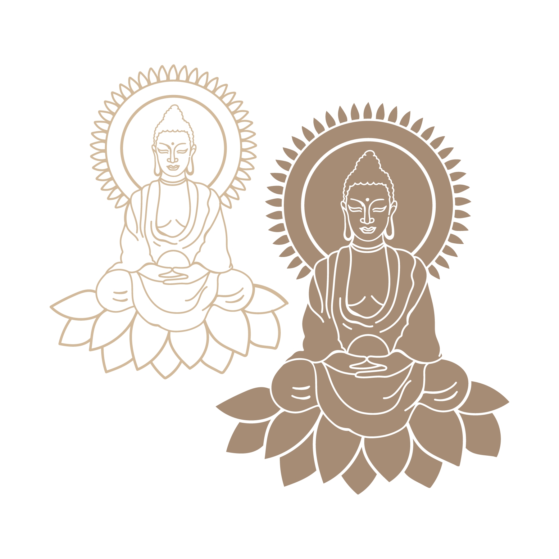 Laser Cut Buddha SVG File - Designs CNC Free Vectors For All Machines