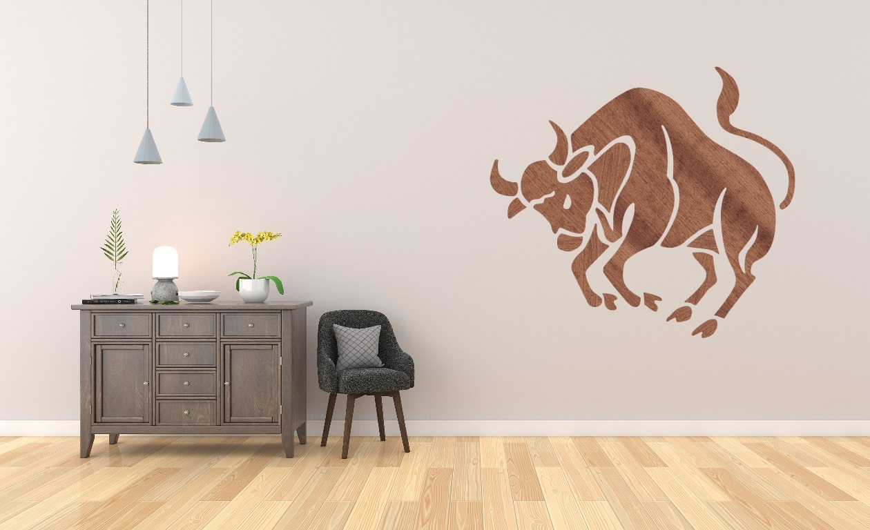 Download Laser Cut Bull Wall Art Bull Wall Mural Free Vector ...