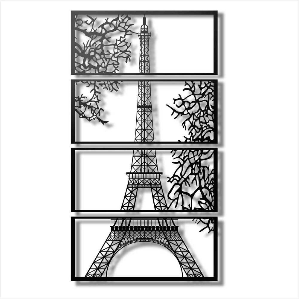 Download Laser Cut Eiffel Tower View Multi Panel Canvas Wall Art Free Vector Designs Cnc Free Vectors For All Machines Cutting Laser Router