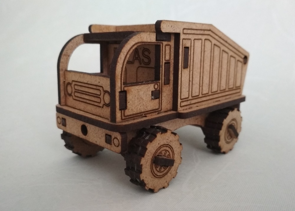 Laser Cut Toy Dump Truck Free Vector - Designs CNC Free ...