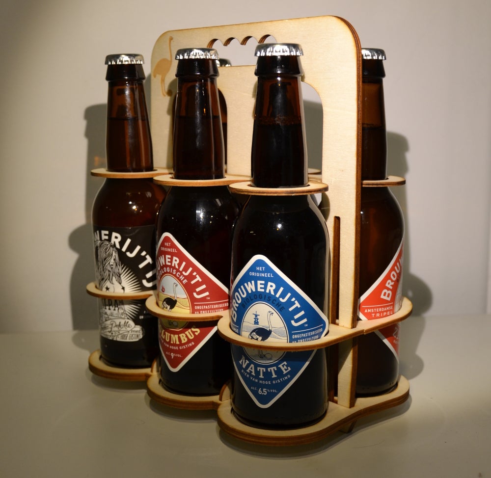 Laser Cut Beer Crate Six Pack 4mm Plywood SVG File - Designs CNC Free