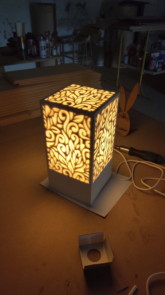 Laser Cut Decorative Night Light Lamp Free Vector - Designs CNC Free
