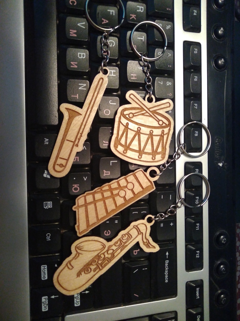Download Laser Cut Engraved Musical Instrument Keychains Free ...