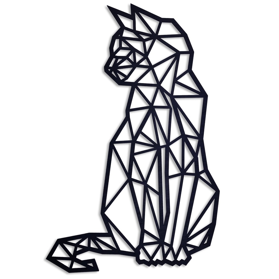 Laser Cut Geometric Cat Wall Art Free Vector Designs Cnc Free Vectors For All Machines Cutting Laser Router