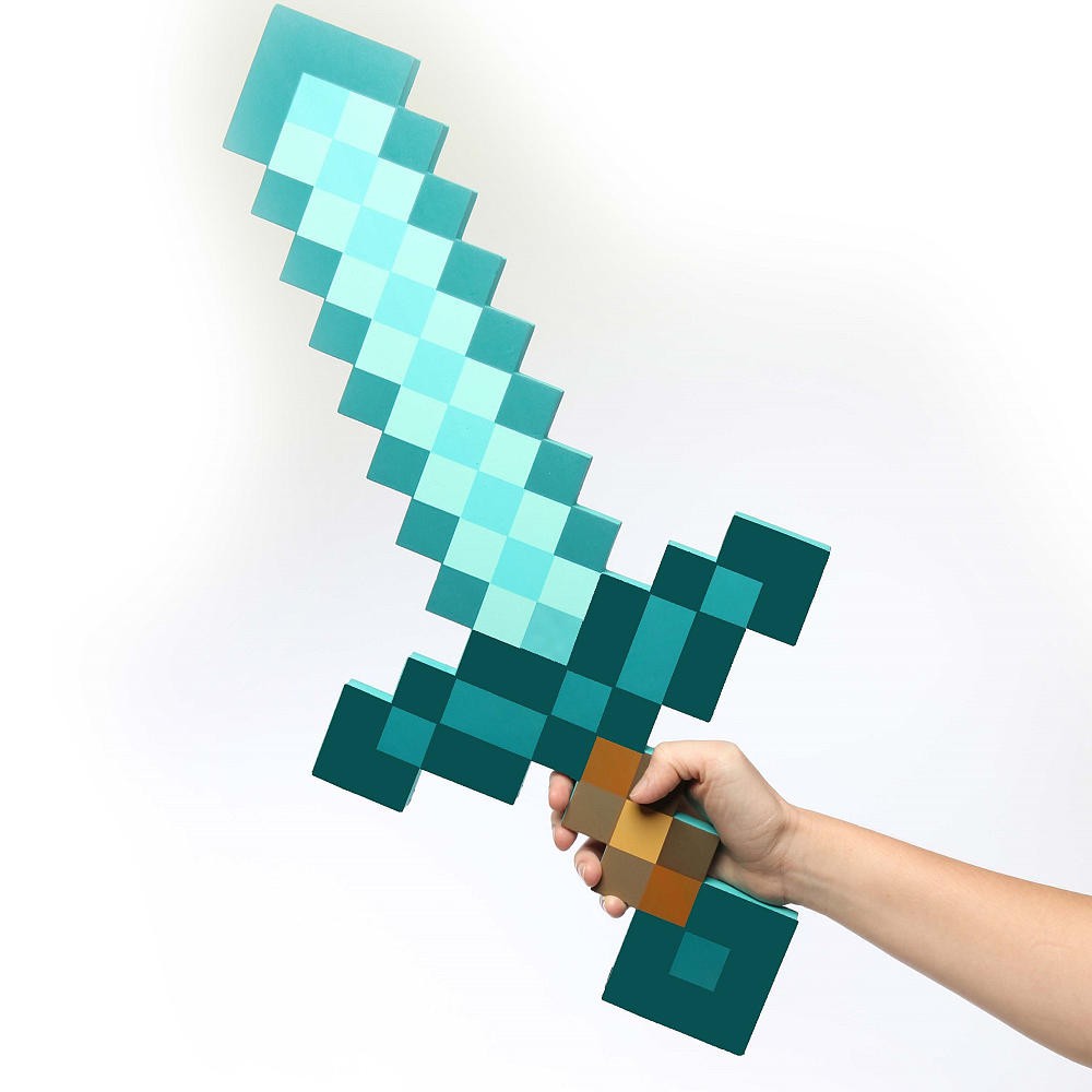Download Laser Cut Minecraft Diamond Sword And Pickaxe Toys Free ...