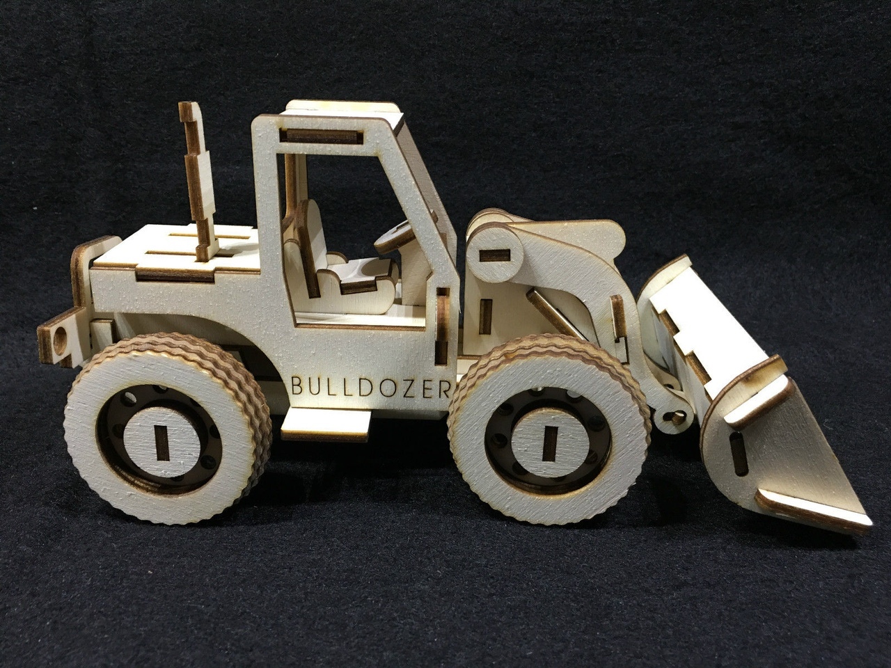 Laser Cut Wooden Toy Bulldozer DXF File - Designs CNC Free Vectors For