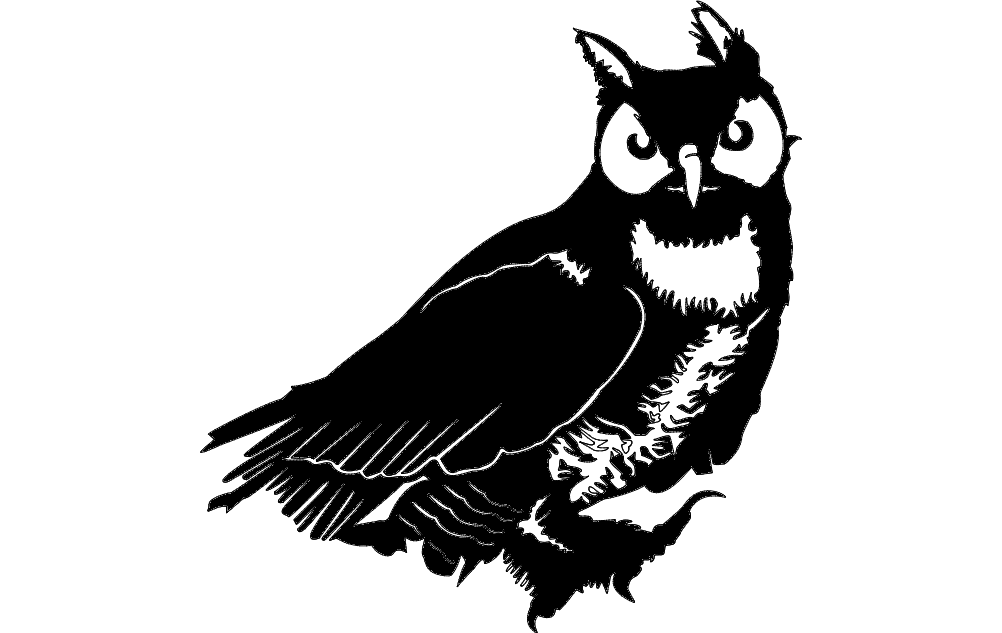 Owl Vector Dxf File - Designs CNC Free Vectors For All Machines Cutting ...