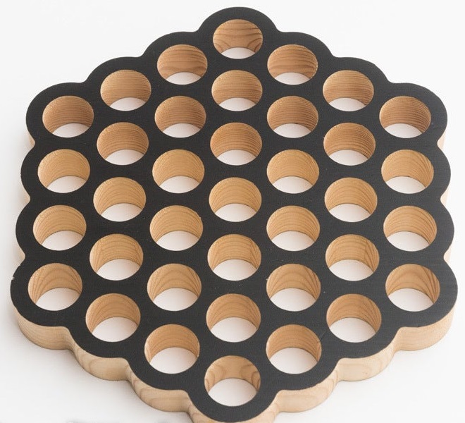 Laser Cut Round Honeycomb Trivet 37 Holes Dxf File Designs Cnc Free Vectors For All Machines 